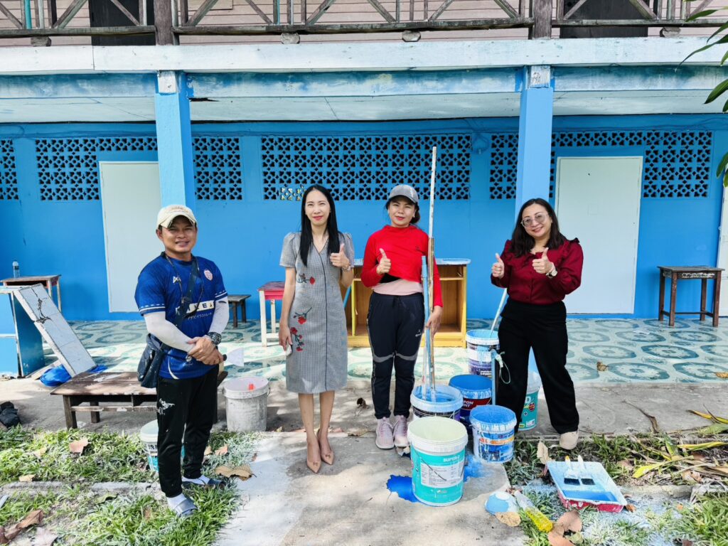 ลงพื้นที่ให้กำลังใจ ให้คำปรึกษา ในการปรับปรุงซ่อมแซมอาคารเรียนของหน่วยบริการสว่างวีระวงศ์ (แห่งใหม่)